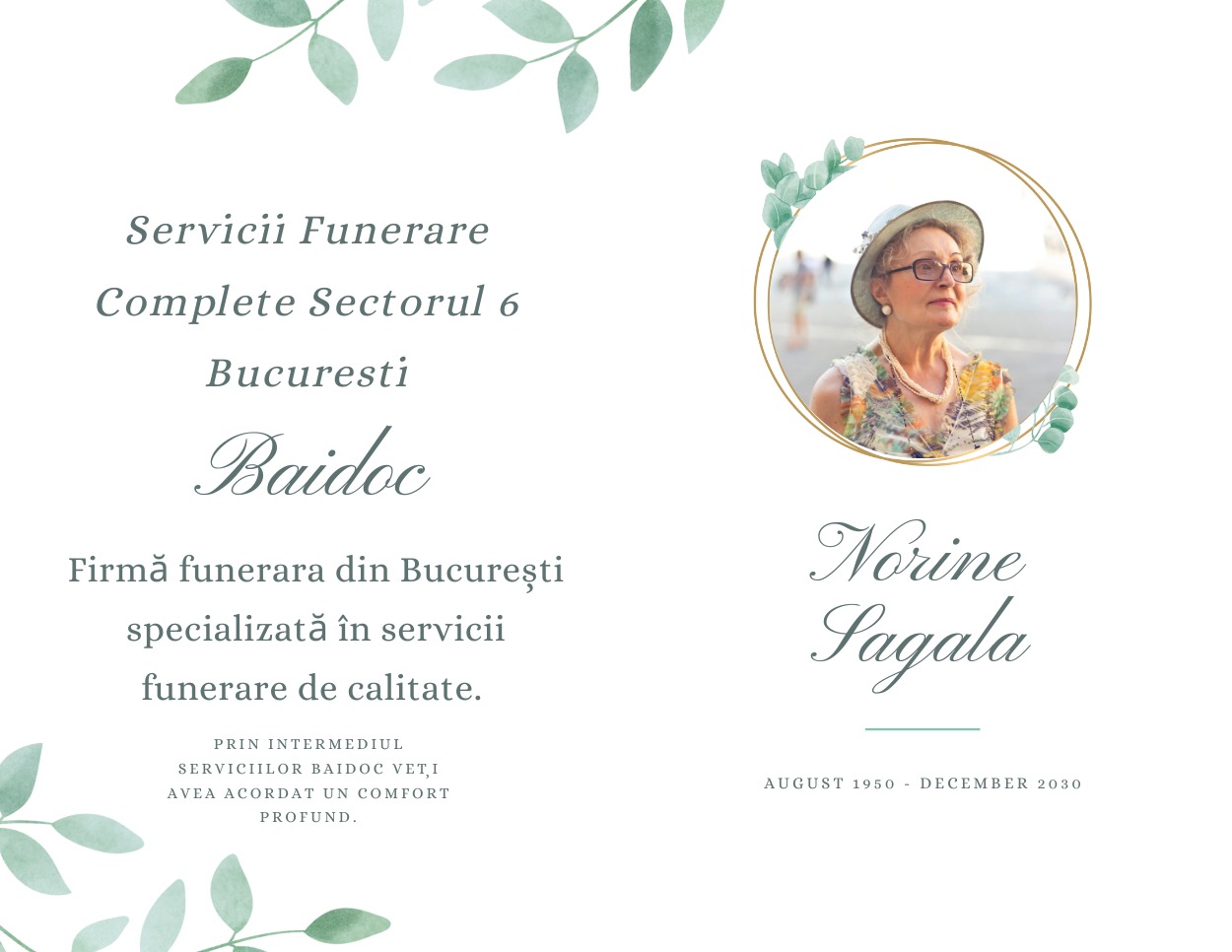 Servicii Funerare Complete Sectorul 6 Bucuresti