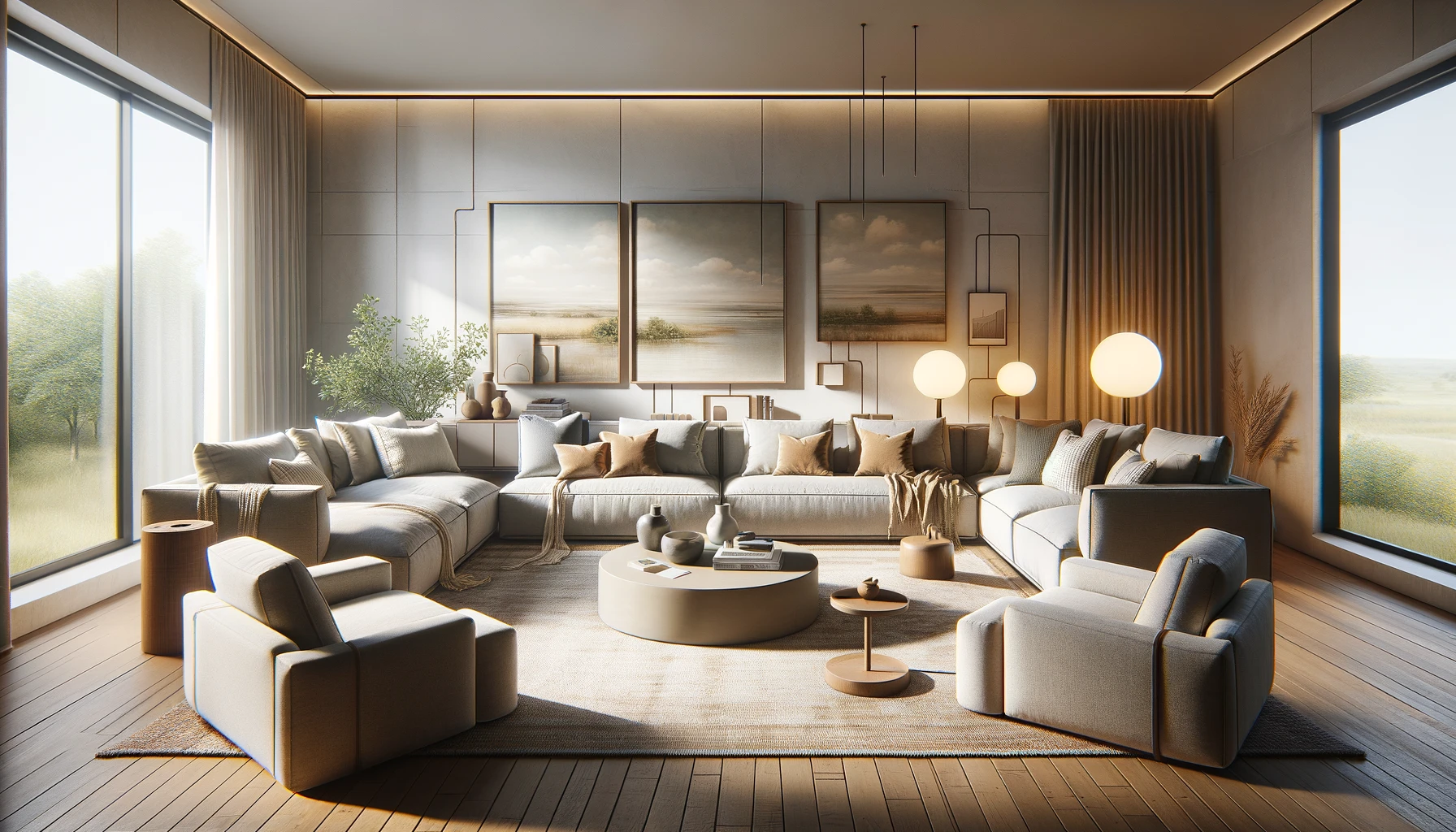 Magazin de mobila aranjat ca si un living cu canapele si fotolii