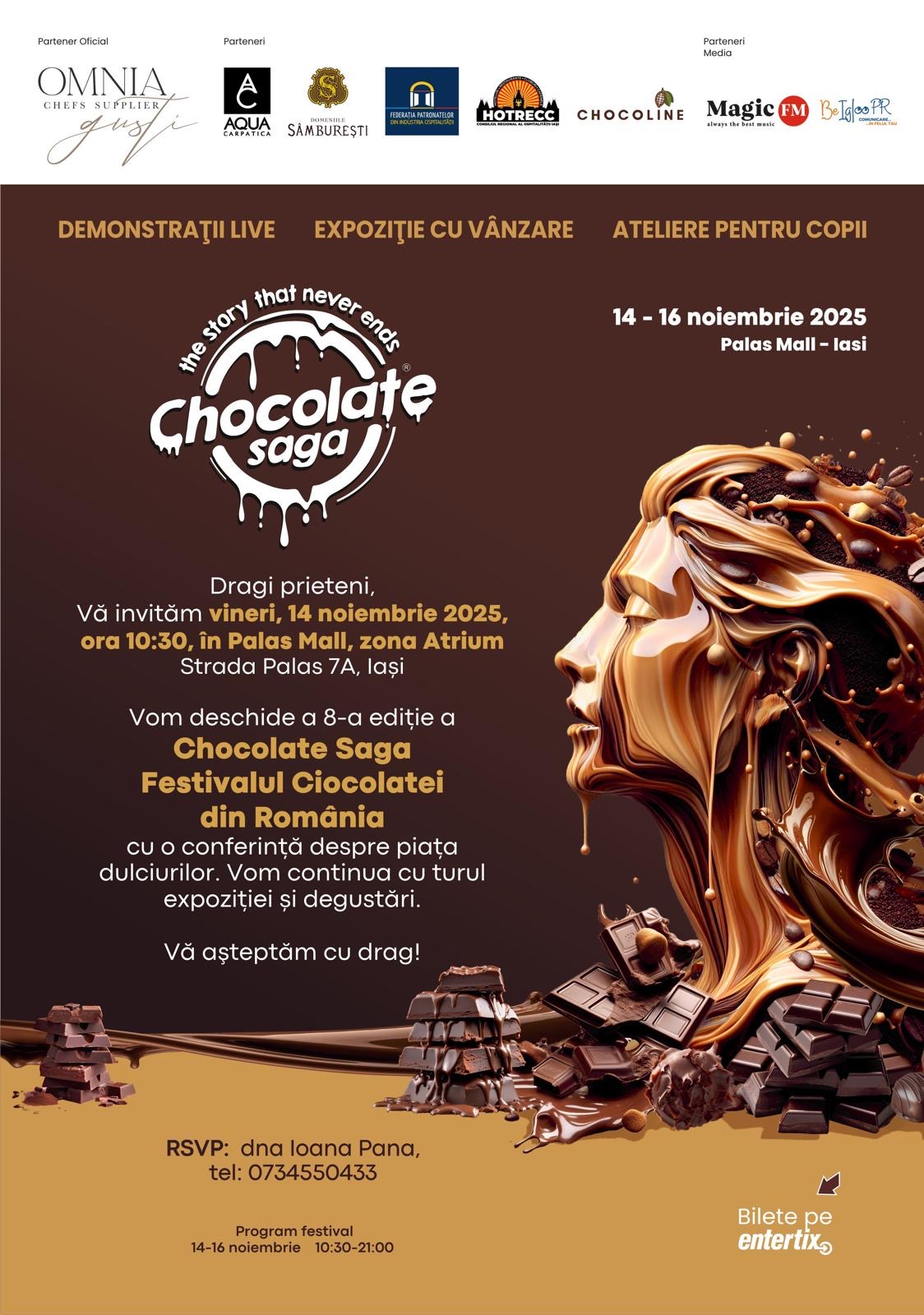 Istoria, arta și ciocolata se întâlnesc la Chocolate Saga Iași