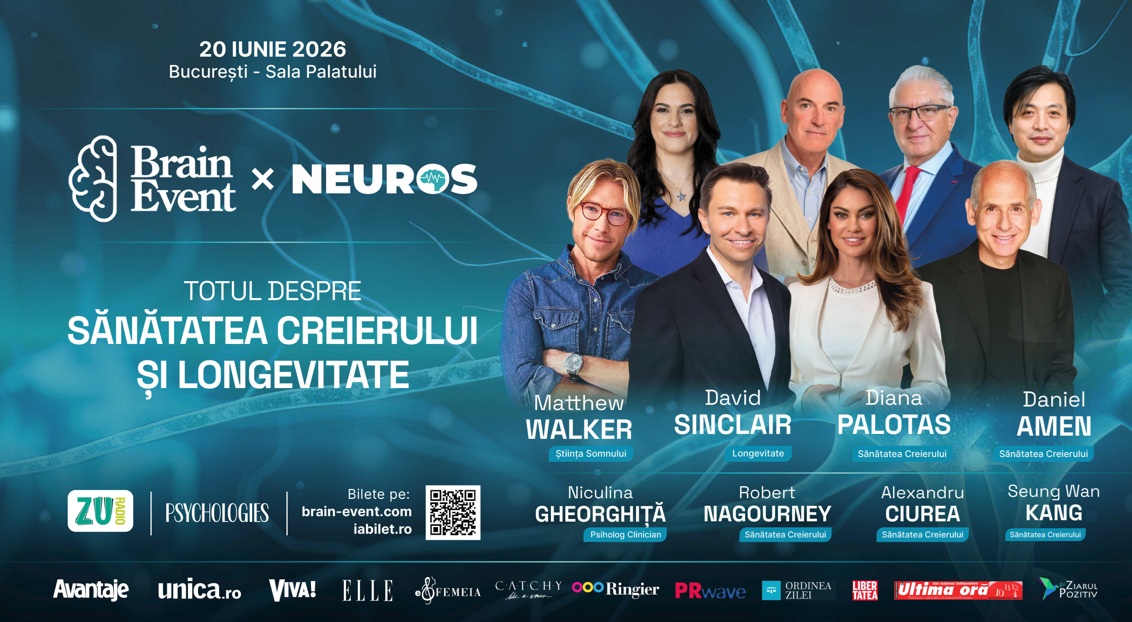 Conferința Brain Event 2026 aduce la București elita mondială a cercetării în longevitate și sănătatea creierului